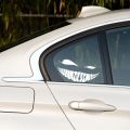 16*8.8cm Car Stickers Devil Slanted Eyes Bad Smile Motorcycle Window Personalized Creative Reflective Car Stickers. 