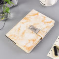 A5 Marble Patterned Vintage Password Locked Notebook, Minimalist Student Diary, Soft Copy Notebook. 