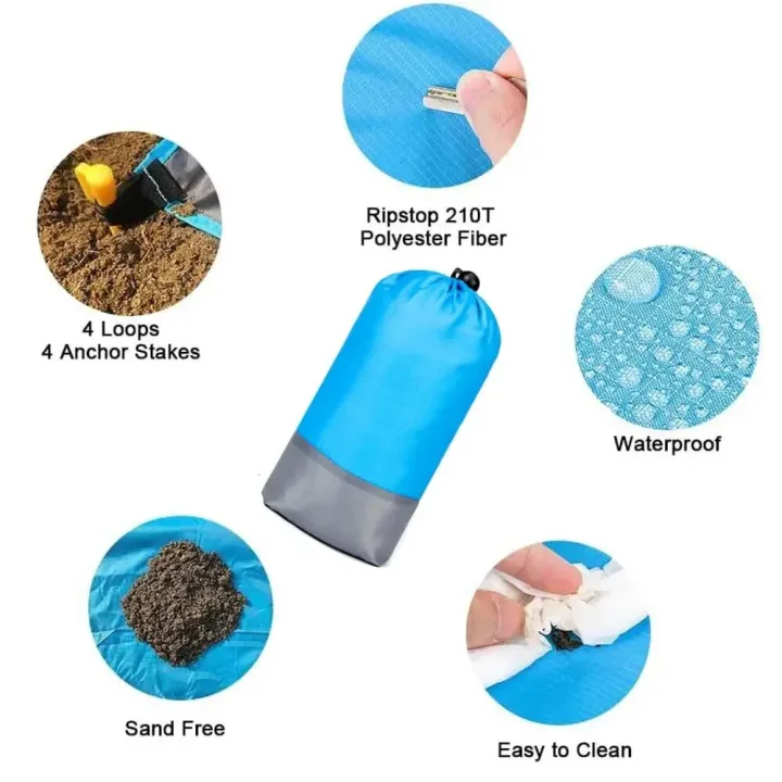 Beach%20Blanket%20Sandproof%20200%20X%20140cm%20Waterproof%20Beach%20Mat%20Lightweight%20Picnic%20Blanket%20for%20Travel%20Hiking%20Sports%20-%20Image%203