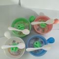 ModularTech kids bowl with cover and spoon, colorful high quality plastic bowl set with cartoon characters, bowl set with spoon for good food habits of your kids, healthy meal time bowl set for children. 