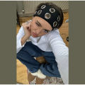 Metal hole headband, punk hip-hop style, fashionable headwear for girls, rock y2k elastic headband.