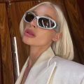 Popular Women's Sunglasses Punk Sunglasses Unique Oval Sun Glasses Men Goggle Shades Mirror Colorful Y2K Eyewear.