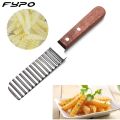 2 pack Steel French Fries Cutter Machine – Crinkle & Wavy Cutter, Curly Fries Knife, Ripple Cutter & Vegetable Slicer for Potato Chips & Healthy Snacks. Non-Slip, Dishwasher-Safe, Heavy-Duty Tool for Professional & Home Kitchens. Best Kitchen Accessory. 