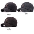 Men Autumn Winter Hat Outdoor Thick Warm Adjustable Earmuffs Baseball Cap Bomber Thick Hats. 