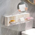4pcs Plastic Wall Mounted Storage Boxes Dustproof Bathroom Organizer for Cotton Swabs Makeup Adhesive Small Jewelry Holder Box. 