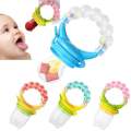 Baby Fruit Pacifier - Fruit And Vegetable Feeding Pacifier - Fruit Feeder - Fruit Choosni AVAILABLE IN MULTI COLOUR AND MULTI VARIETIES 2in1 set with silicon Spoon feeding bottol. 