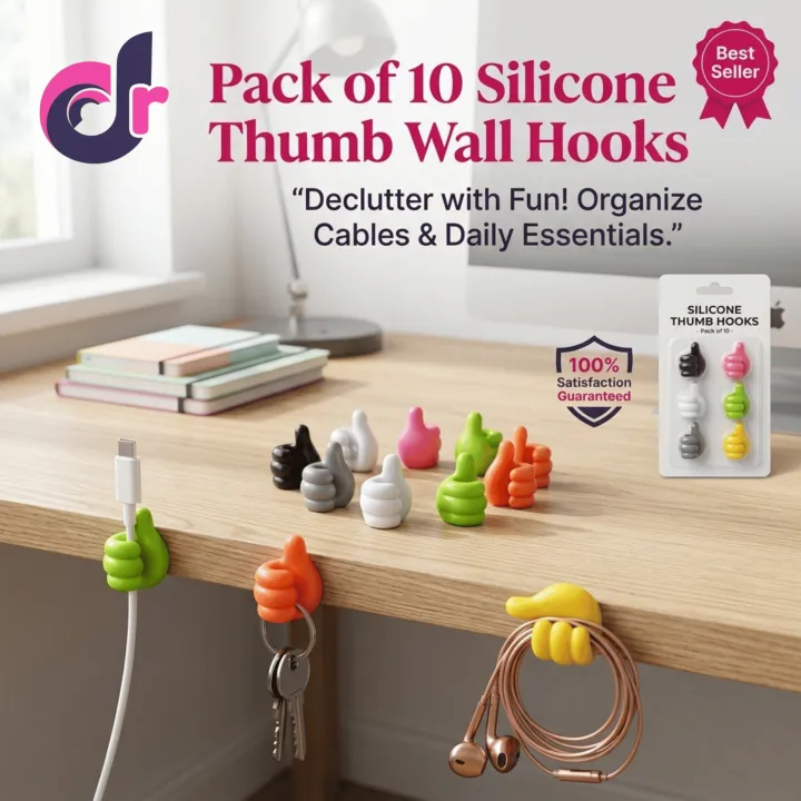 Pack%20of%2010%20Silicone%20Thumb%20Wall%20Hooks%20-%20Self%20Adhesive%20Cable%20Organizer%20Clips%20&%20Key%20Hanger,%20Multipurpose%20Wire%20Management%20Storage%20Holder%20for%20Home,%20Desk,%20Office%20&%20Car%20(Multicolor)%20-%20Image%204