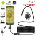 Endoscope Camera 8MM 5M 1080P Hd Waterproof LED USB Cable Inspection Borescope Flexible Android Video. 