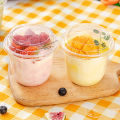 10Pcs 10Oz Disposable Mousse Cups Cake With Lid Clear Plastic Boxes Ice-Cream Dessert Picnic Pudding Jelly Dessert Yogurt Cups.