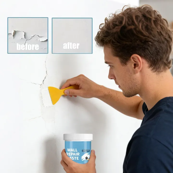 Wall Repair Paste Kit Waterproof Hydrophobic Drywall Putty Wall Mending ...