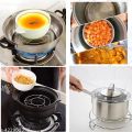 STAINLESS STEEL KITCHEN UTENSIL HEAVY HOT POT STAND PLATE STAND HOT PLATE STAND STEAMER  Handi stand  Set of 3 ( 2x 6inch, 1 x 12inch). 