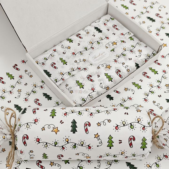 10/20 Sheets of Christmas Lantern Pattern Tissue Paper, 20*14inch Gift Wrapping Paper, Suitable for Christmas, Winter, Thanksgiving, Birthday Gift Wrapping, Bouquet Filling and Party Gift Wrapping, Best for Christmas, Perfect for Thanksgiving