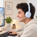 GM103 Gaming Headphones - Over-Ear Stereo Sound Rgb Headset with 360Â° Adjustable Noise Reducing Microphone for PC, Laptop, Mobile, PS4, Xbox - 3.5mm Wired Plug - Red & Black - By FunBug. 