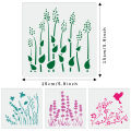15PCS Large Stencil Templates – 6*6inch Reusable Painting Set for Wall, Fabric, DIY Crafts. 