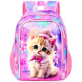 Backpack for girls, 13" Toddler Preschool Kids Bookbag, Cute Cat Kindergarten Schoolbag. 