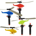 Kids Handle Cable Power Helicopter Cable Helicopter Outdoor Bamboo Dragonfly Fun Flying Toys Small Airplane Toy Color Random. 