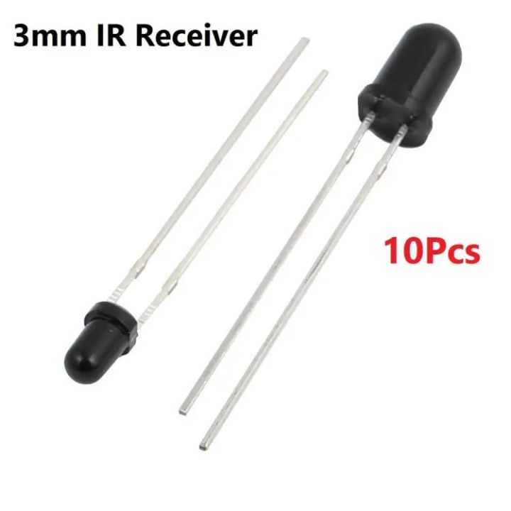 10Pcs- BLACK 3mm IR RECEIVER LED Sensor 5mm 940nm IR LED Light Infrared Receiver - Tremendously Adaptable and flexible