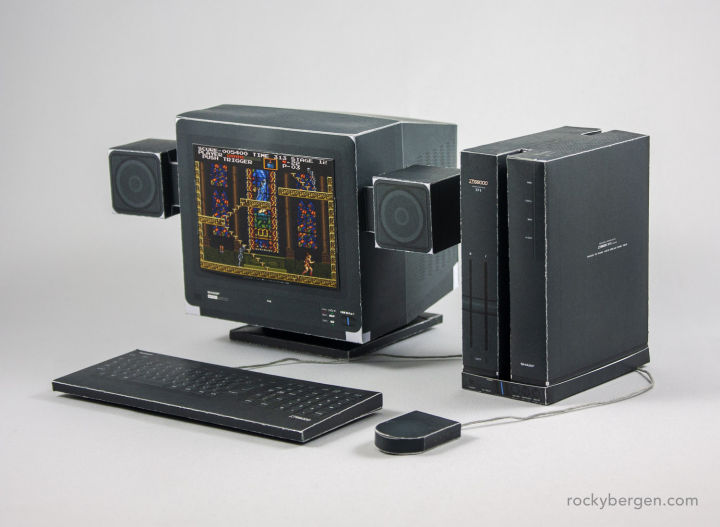 Classic%20PC%20model%20Sharp%20X68000%20paper%20model%20doll%20paper%20papercraft%20(for%20DIY%20cutting)%20-%20Image%202