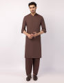 Junaid Jamshed Sticthed BROWN COTTON CASUAL MENS KAMEEZ SHALWAR For Men And Boys -Collection:2026- Designcode: JJKS-A-47575/S26/JJ9873-CL. 