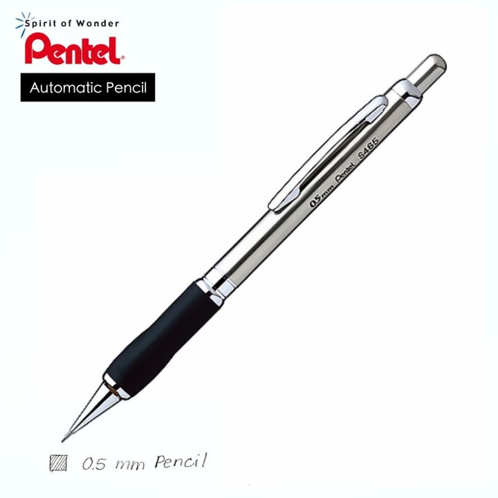 Pentel metal Pentel mechanical pencil ss465 0.5mm silver