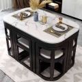 Dining table with chairs space saver dining chairs set with 4 chairs table pure sheesham wood life time warranty. 