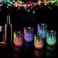 Magic LED Multicolor Changing Flash Light Up Cups Party Glittering Glass Water Flashing Shots Light Drinking Glowing. 