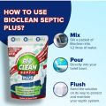 Bioclean Septic Plus 10X Powerful | Odour Removal Formula | Septic Tank Cleaning Powder|Powerful Septic Tank Bacteria Reduces sludge build-up|Degrades Food & Human Waste| Pack of 1 (250 gm). 