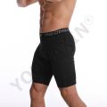 Mens Gym Shorts with Pockets Workout Compression Leggings for Men Polyester Boxer Briefs Running Basketball Athletic Tights. 