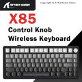 ATTACK SHARK X85/X85Pro Wireless Mechanical Keyboard 75% 82 Keys Tri-Mode Bluetooth Wird RGB Hot Swap Gasket Knob Large battery. 