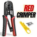 AMPCOM RJ45 Crimper RJ11 RJ45 Crimping Tool Ethernet Network LAN Cable Crimper Cutter Stripper Plier for 6P 8P RJ11 RJ12 RJ45. 