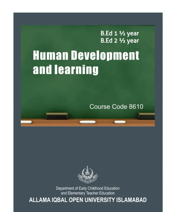 Human Development And Learning human development and learning & 8610 | Daraz.pk