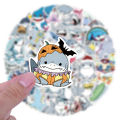 50Pcs Cartoon Jeff the Shark Stickers DIY Stickers Scrapbooking Phone Luggage Skateboard Waterproof Graffiti Decals.