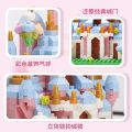 Lake Swan pink Nano block castle building blocks Taj Mahal jewelry gifts for girls and men famous DIY building toys. 