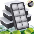 4/6/8/Grid Big Ice Tray Mold Box Large Food Grade Silicone Ice Cube Square Tray Mold Pub Wine Ice Blocks Maker Model. 