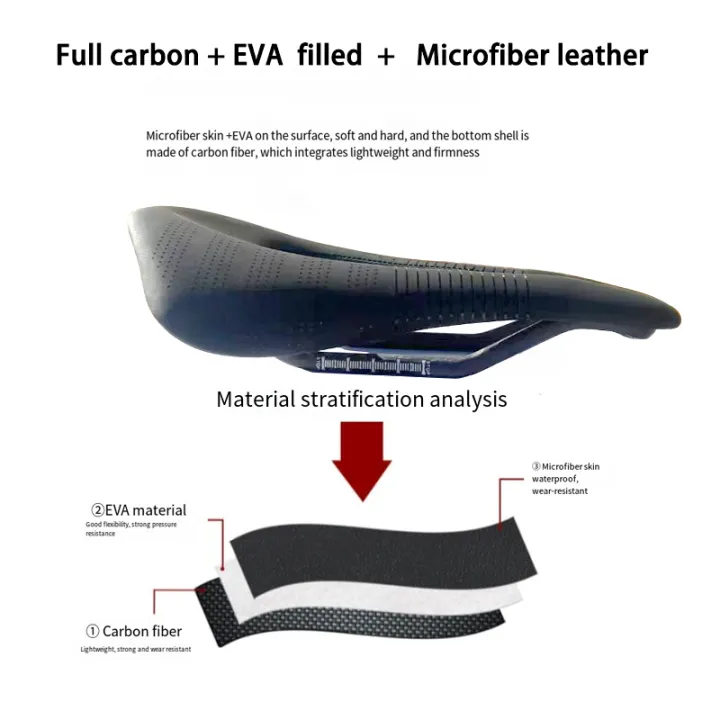 Samana%20Black%20Soft%20Comfortable%20Carbon%20Road%20Bike%20Saddle%20MTB%20Lightweight%20Only%20128g%20T800%20Material%20-%20Image%203
