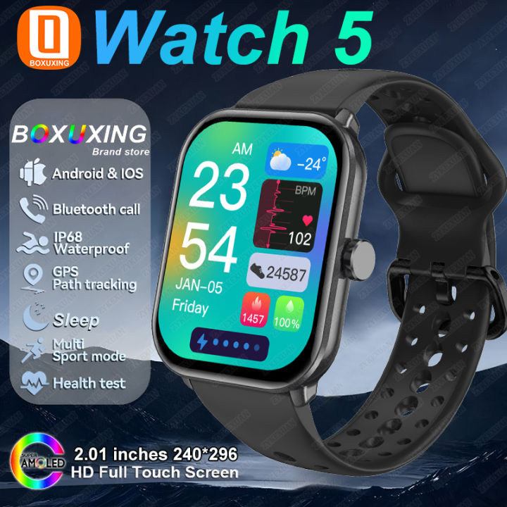 Watch 5 Global Version Smartwatch Men Women HD AMOLED Display Heart Rate Bluetooth Call Track Waterproof Sports Smart Watch