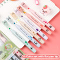 6 pcs/pack Kawaii Cat Claw Pastel Color Highlighters Drawing Art Markers Fluorescent Pen Gift Stationery Cute School Supplies. 