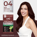 (1 pack) LYO shampoo with white hair, gray hair, organic LYO cream, white hair, hair dye, no hair loss, no hair loss. 