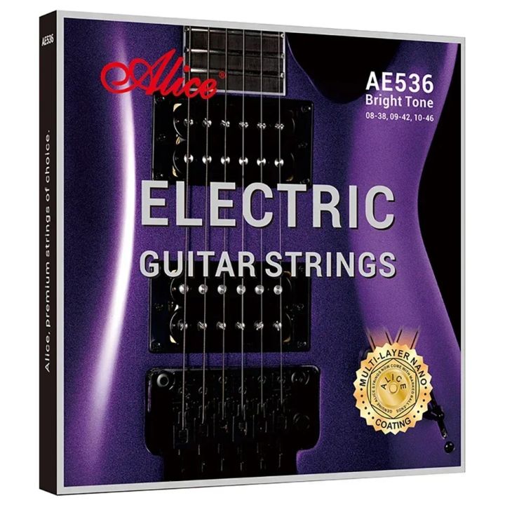 Anti Rust String Alice AE536 Electric Guitar Strings Hexagonal High-carbon Steel Core ...