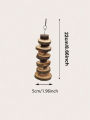 1pc-Simple wooden  wood chew toy rabbit, chew stick, round wood teeth grinding rope, small pet toy. 