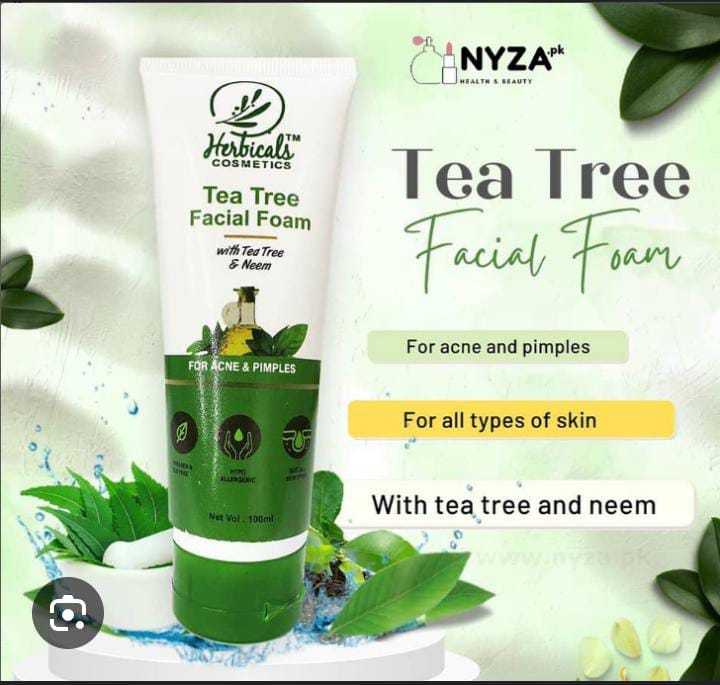 Harbicals Anti-Acne Skin Clearing Tea Tree Facial Foam/Face Wash – 125ML