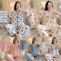 New Spring/Summer Women's Short-Sleeve Three-Piece Pajama Set, Women's Short-Sleeve Loungewear, Women's Summer Outfit Set.