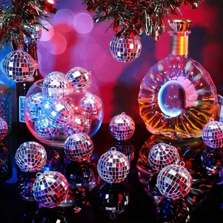 10pcs%20Christmas%20Mini%20Mirror%20Disco%20Ball%20Stage%20Light%20Reflective%20Rotating%20Bright%20Silver%20Glass%20Ball%20Wedding%20Party%20Cake%20Home%20Decor%20-%20Image%202