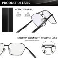 KINGSEVEN Rectangle Anti-Blue-ray Glasses Men/Women Phone Computer Blue Light Blocking Eyewear Ultralight Accessory Eyeglasses. 