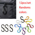 6/12 Pack S-Shaped Hook Set for Bags, Double-Sided Aluminum Alloy Figure-Eight Buckle Bag Hook Accessories, Outdoor Multifunctional Backpack Hook, Suitable for Outdoor Camping, Hiking, Mountaineering, Water Bottle and Key Hanger. 