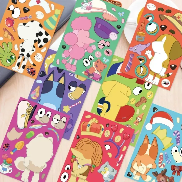 Splice Sticker Bingo Heeler Splicing Stickers Cute Anime Graffiti Decals Children ...