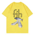 New Style Fih Shoes Graphic T Shirts Funny Misspelled Fish Meme T-shirtsWomen Casual Fashion Short Sleeve T-shirt.