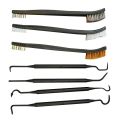 ALLSOME Double-end Steel Wire Brush & Nylon Pick Set Universal Hunting  Cleaning Kit Car Detailing Cleaning Tools. 