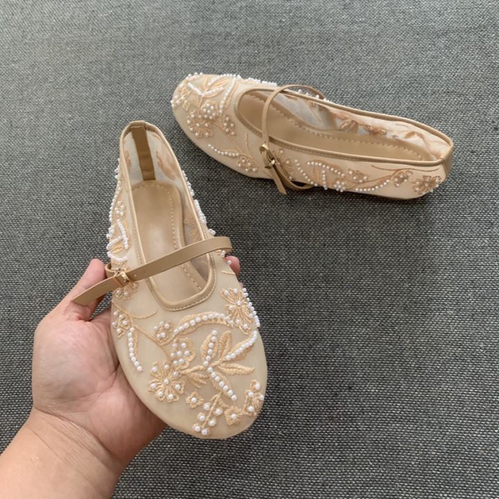 Women%20Design%20Embroidery%20Flowers%20Pearl%20Mesh%20Round%20Tor%20Buckle%20Strap%20Ballet%20Flats%20Loafers%20Ladies%20Mary%20Jane%20Shoes%20Woman%20Mules%20Sandal%20-%20Image%205
