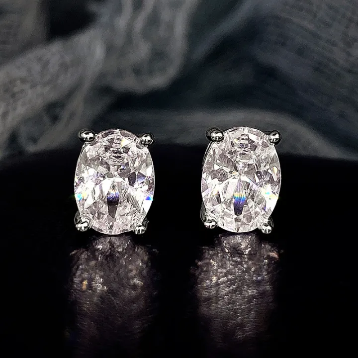 Huitan%20Simple%20Stud%20Earrings%20with%20Oval%20CZ%20for%20Lady%20Daily%20Wear%20Ear%20Accessories%20Teens%20Low-key%20Women's%20Earrings%20Statement%20Jewelry%20-%20Image%203